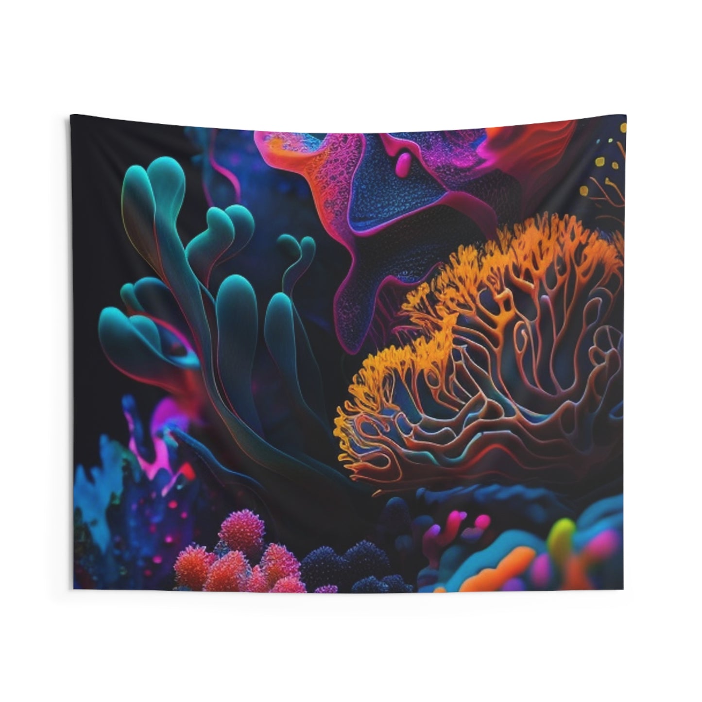 Indoor Wall Tapestries Macro Coral Reef 2