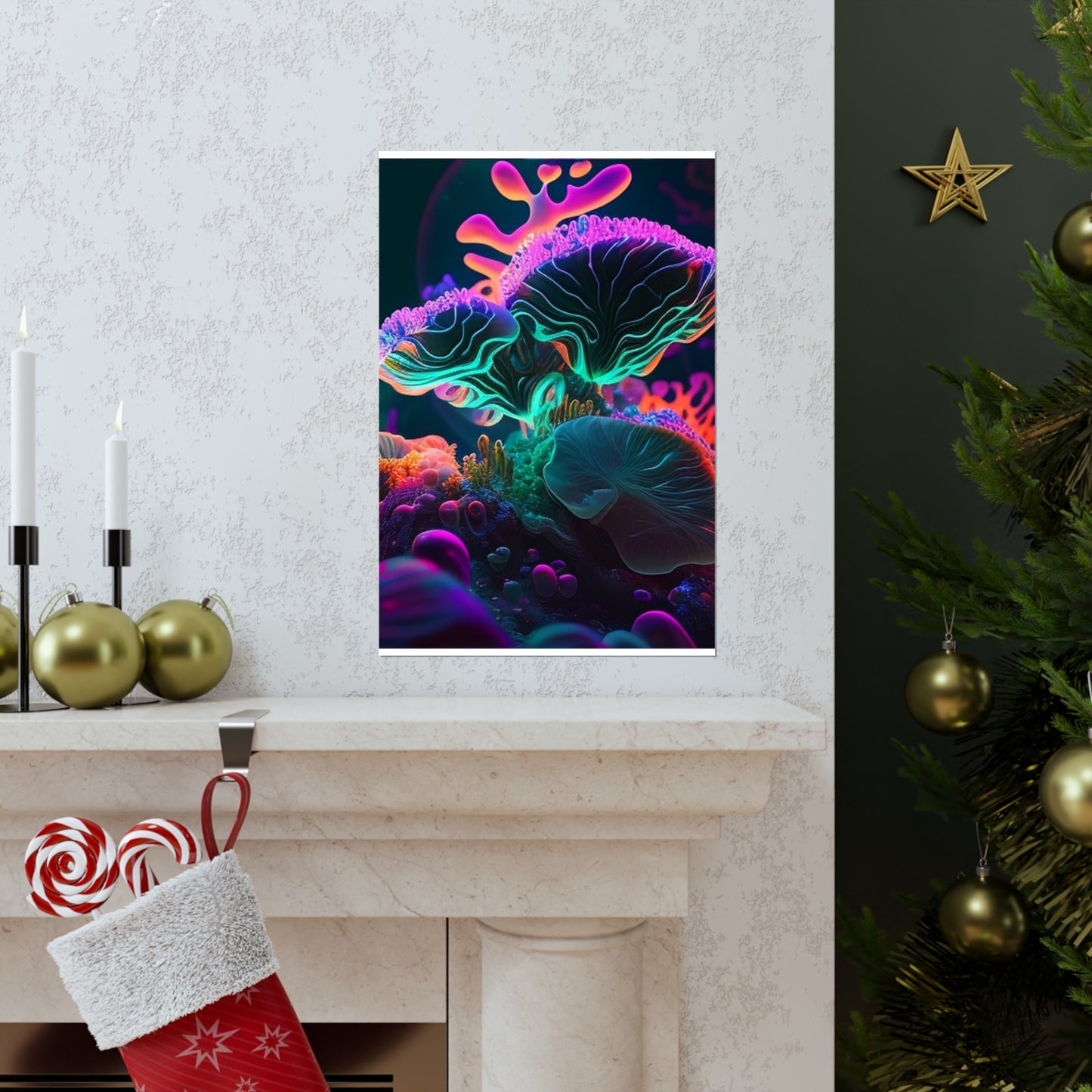 Premium Matte Vertical Posters Macro Coral Reef 4