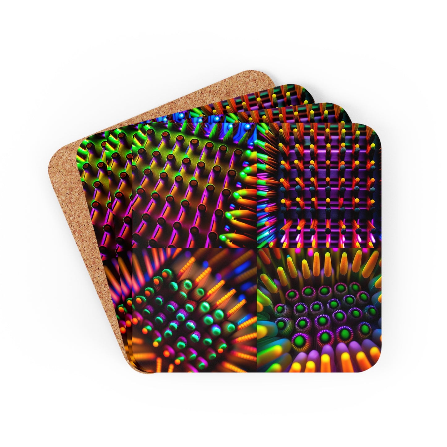 Corkwood Macro Cactus neon square