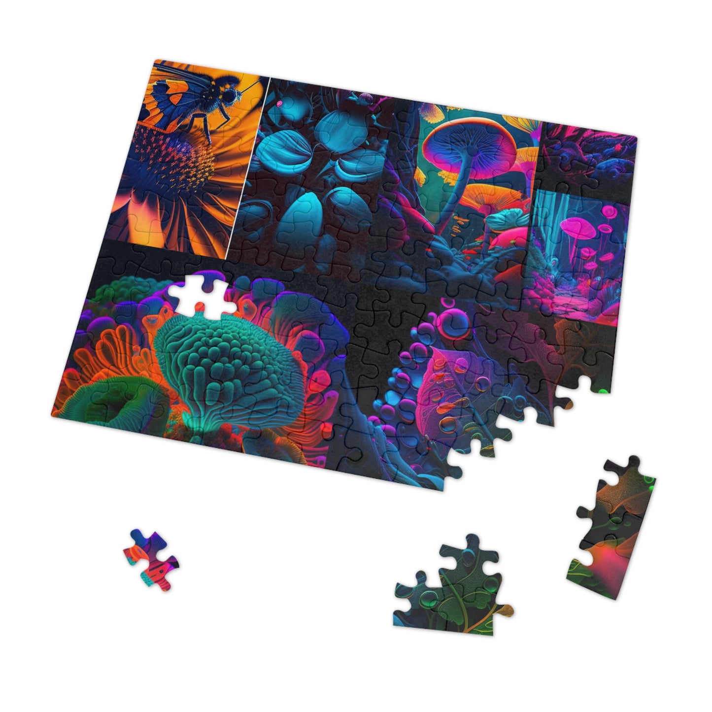 Jigsaw Puzzle (30, 110, 252, 500,1000-Piece) Macro Reef Florescent 5