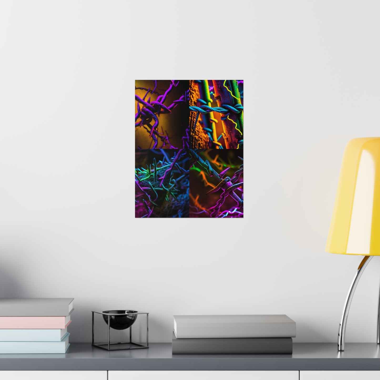 Premium Matte Vertical Posters Macro Neon Barb