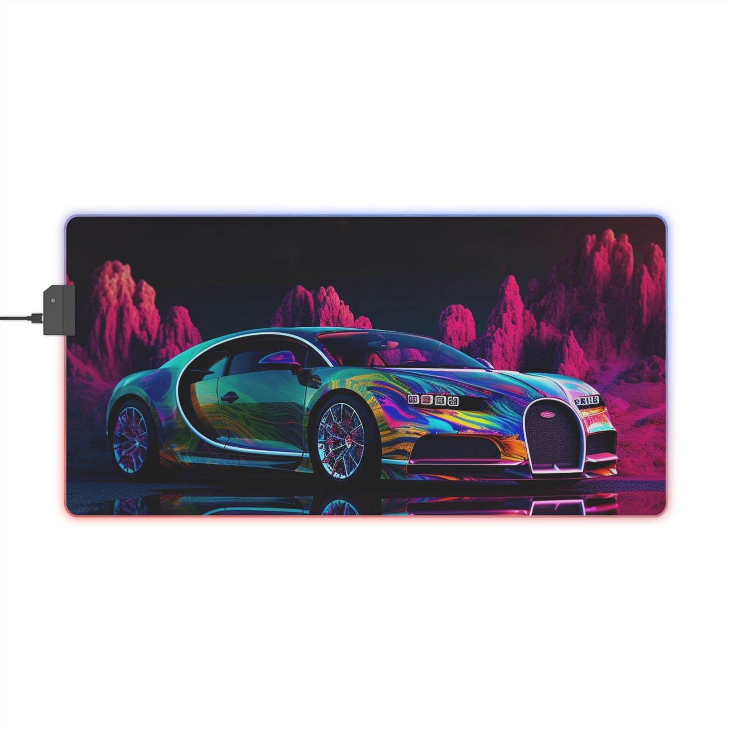 LED Gaming Mouse Pad Florescent Bugatti Flair 2