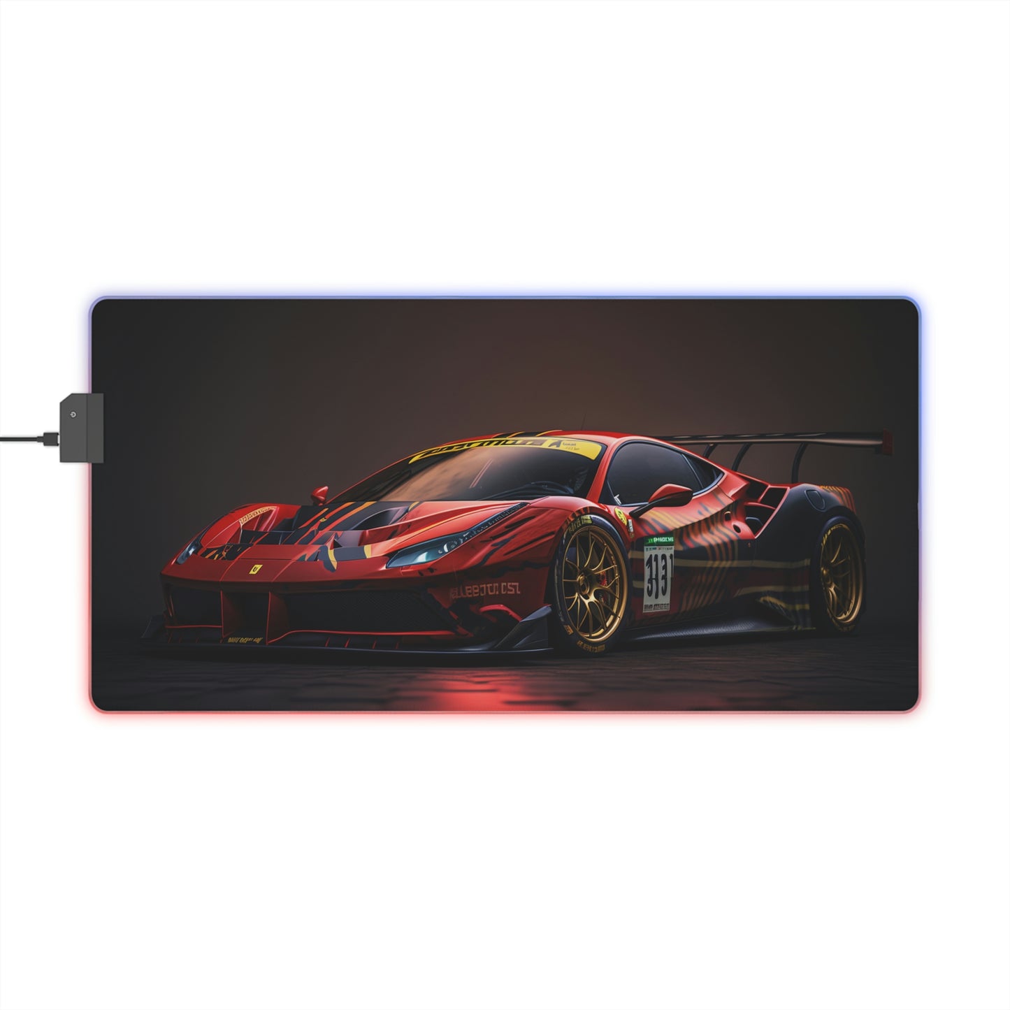 LED Gaming Mouse Pad Ferrari Red 1