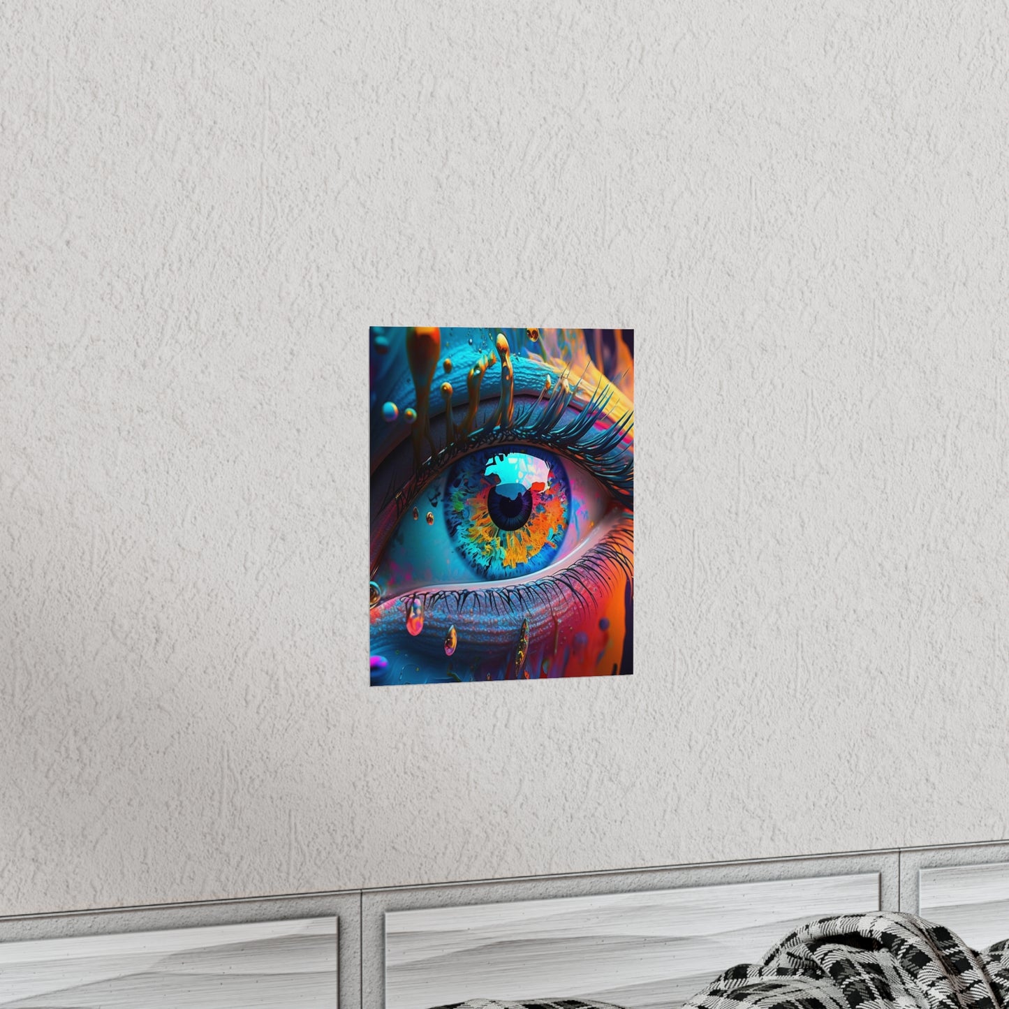 Premium Matte Vertical Posters Macro Eye Photo 1