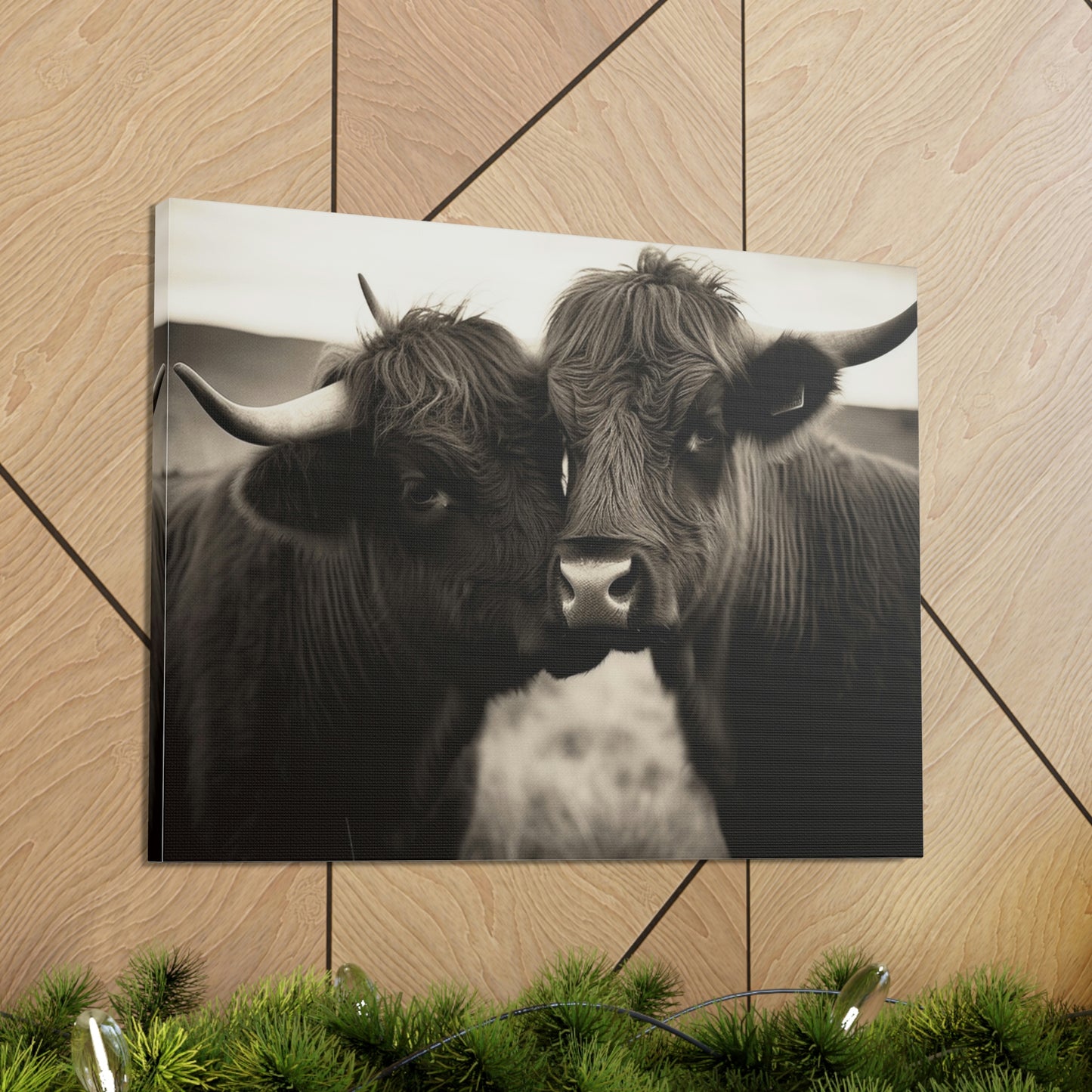 Canvas Gallery Wraps Cow Love 4