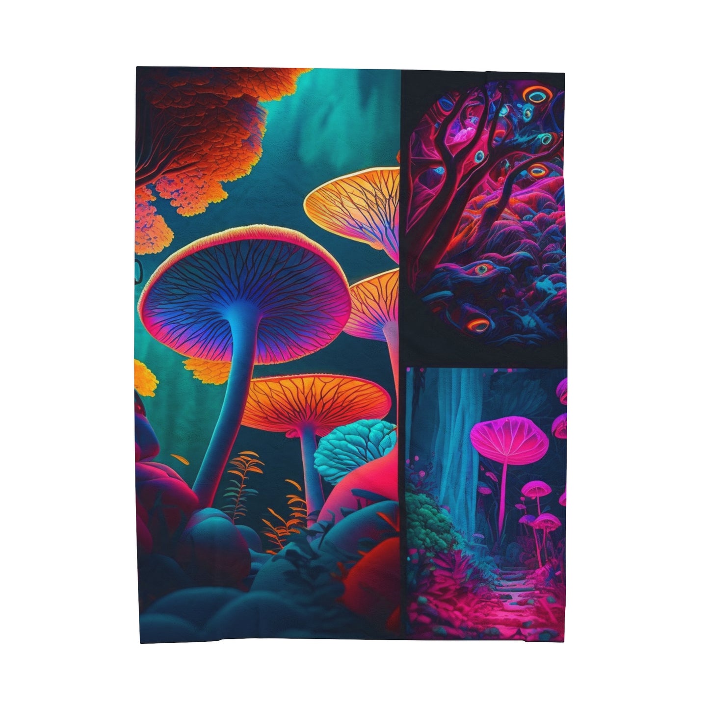 Velveteen Plush Blanket Macro Reef Florescent 2