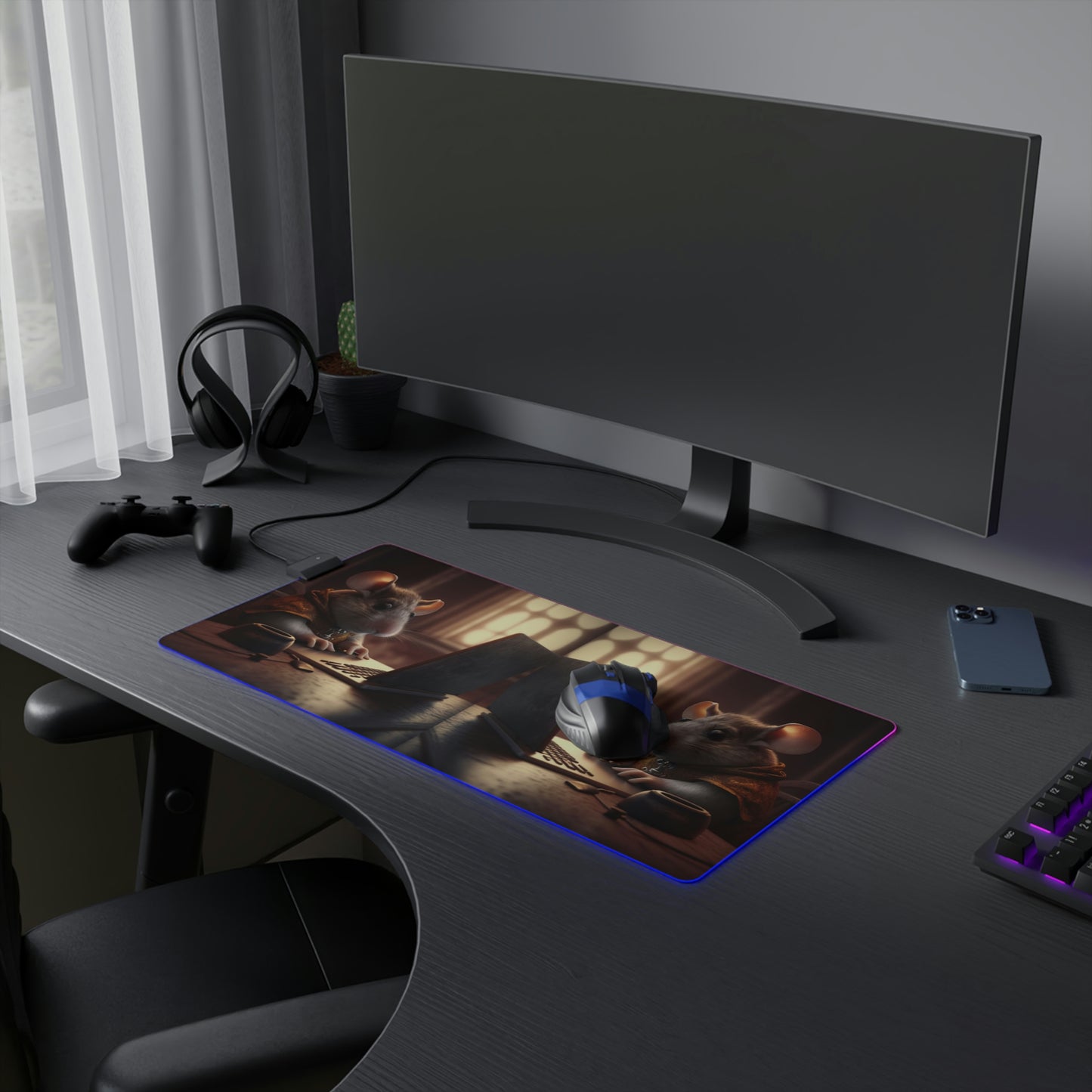 LED Gaming Mouse Pad PC Mouse 4