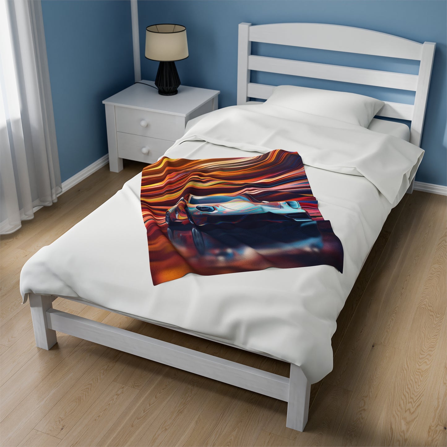 Velveteen Plush Blanket Porsche Water Fusion 1