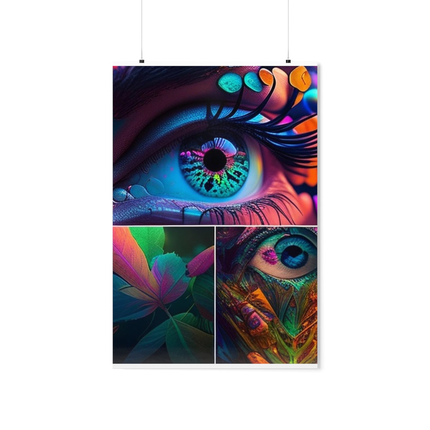 Premium Matte Vertical Posters Neon Florescent Glow 3