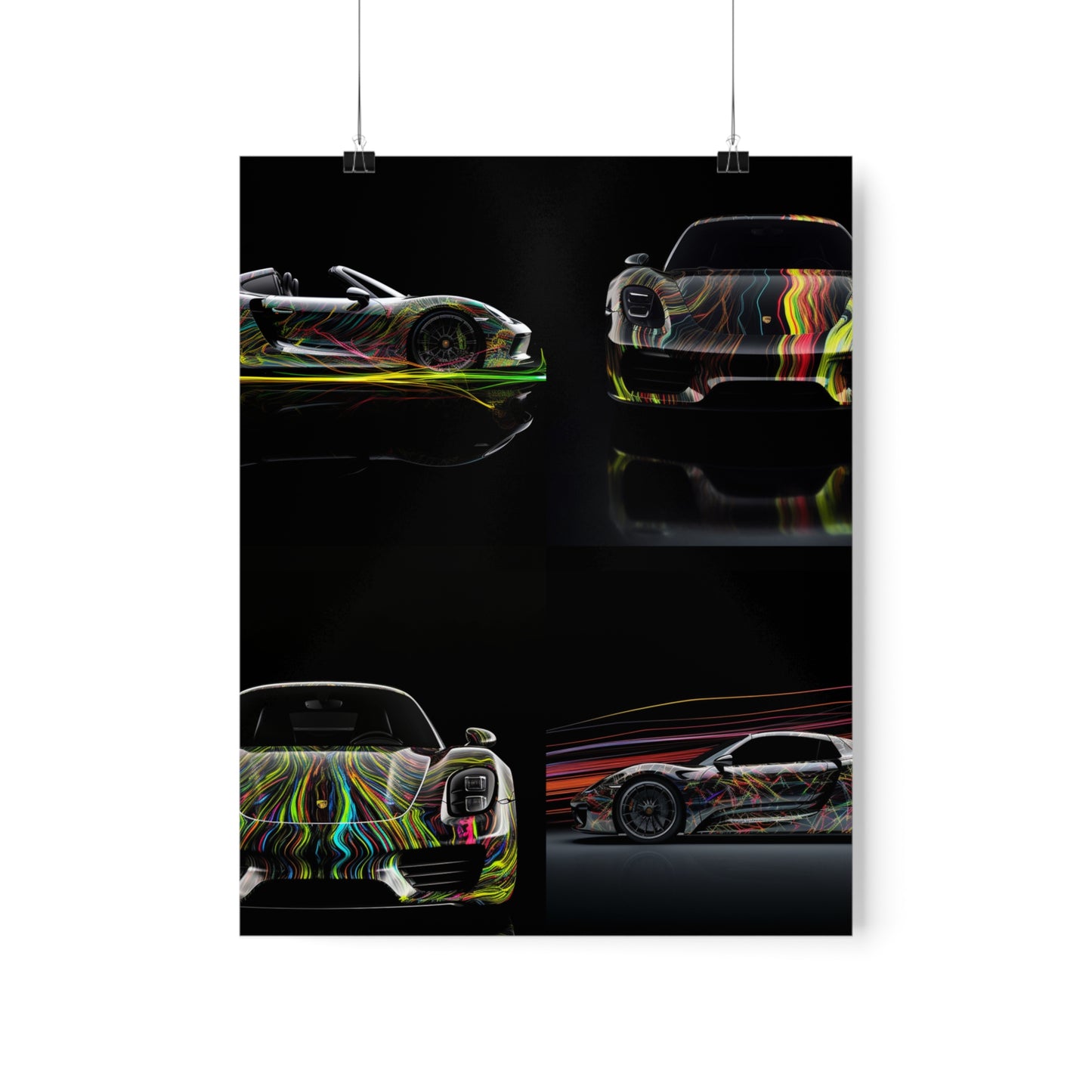 Premium Matte Vertical Posters Porsche Line 5