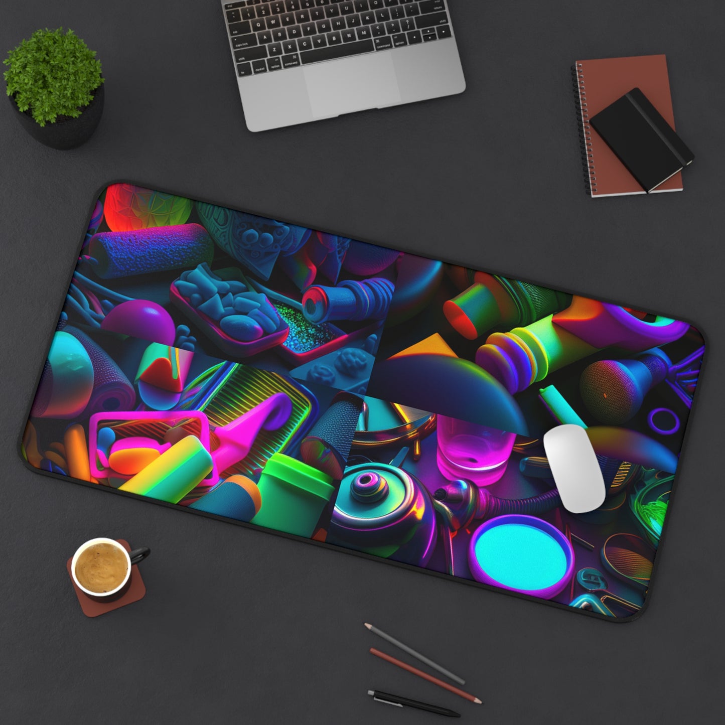 Desk Mat Neon Glow