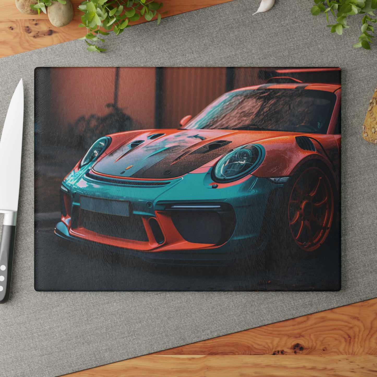 Glass Cutting Board porsche 911 gt3 3