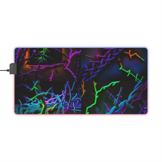 LED Gaming Mouse Pad Macro Neon Barbs 5