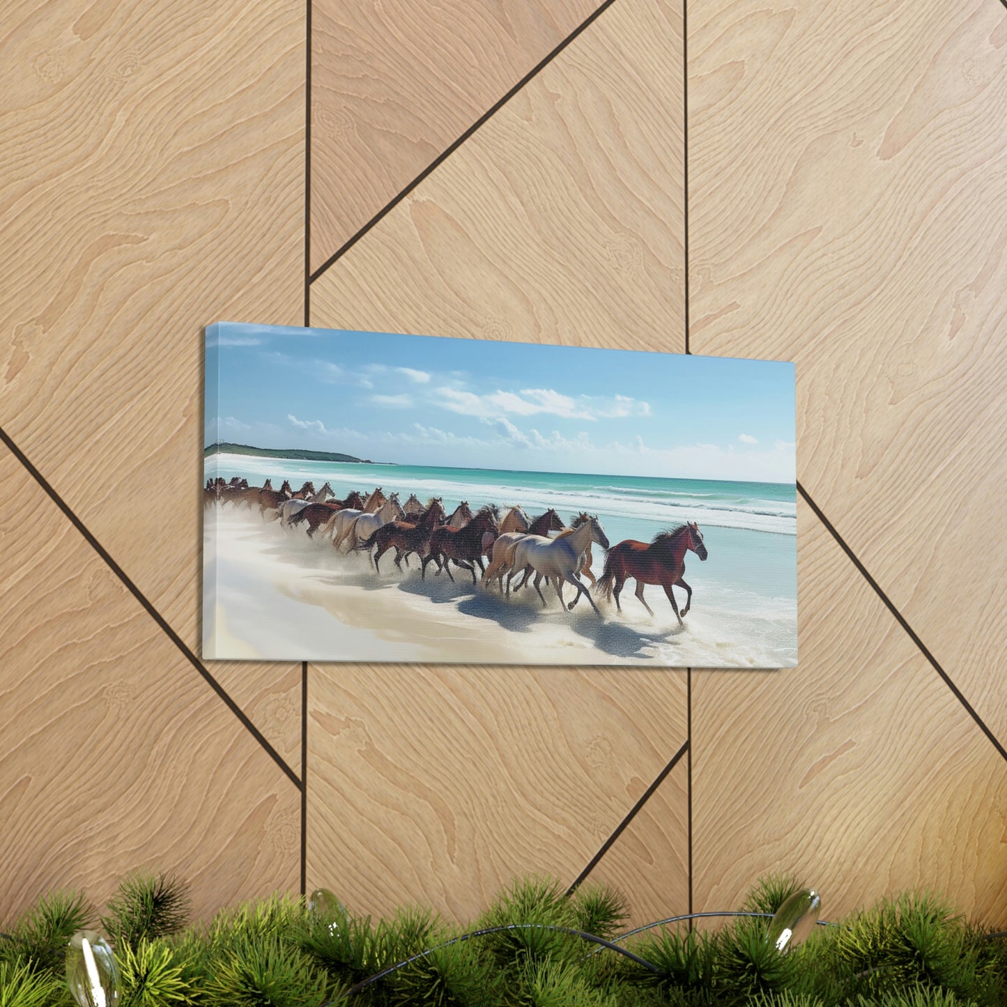 Canvas Gallery Wraps 100 Horses Running 2