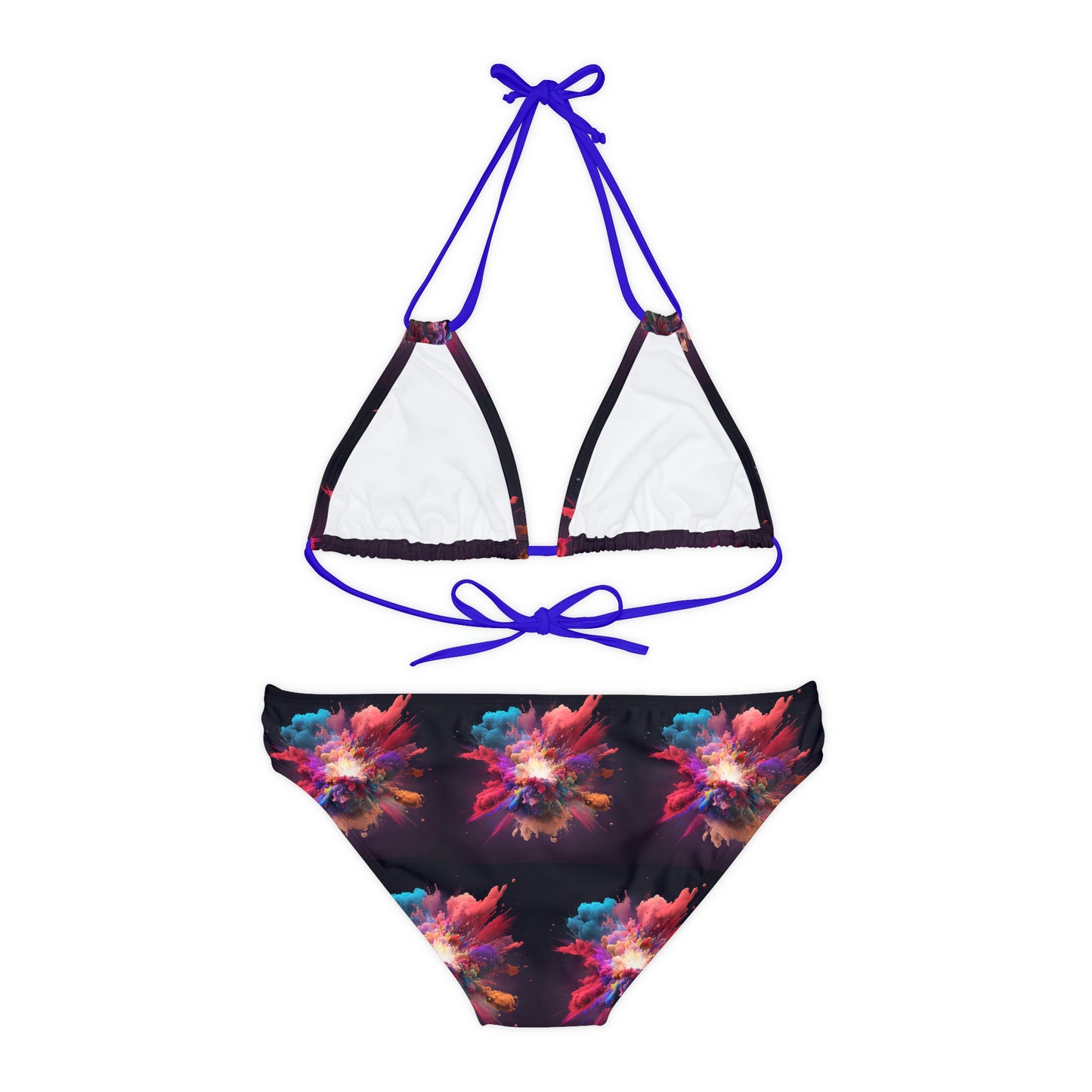 Strappy Bikini Set (AOP) color explosion 1