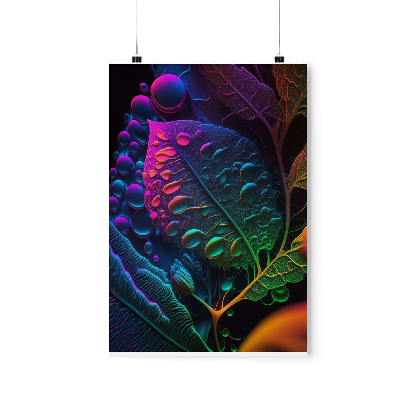 Premium Matte Vertical Posters Macro Reef Florescent 4