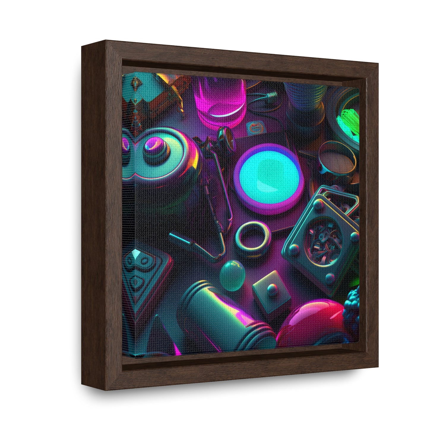 Gallery Canvas Wraps, Square Frame Neon Glow 4