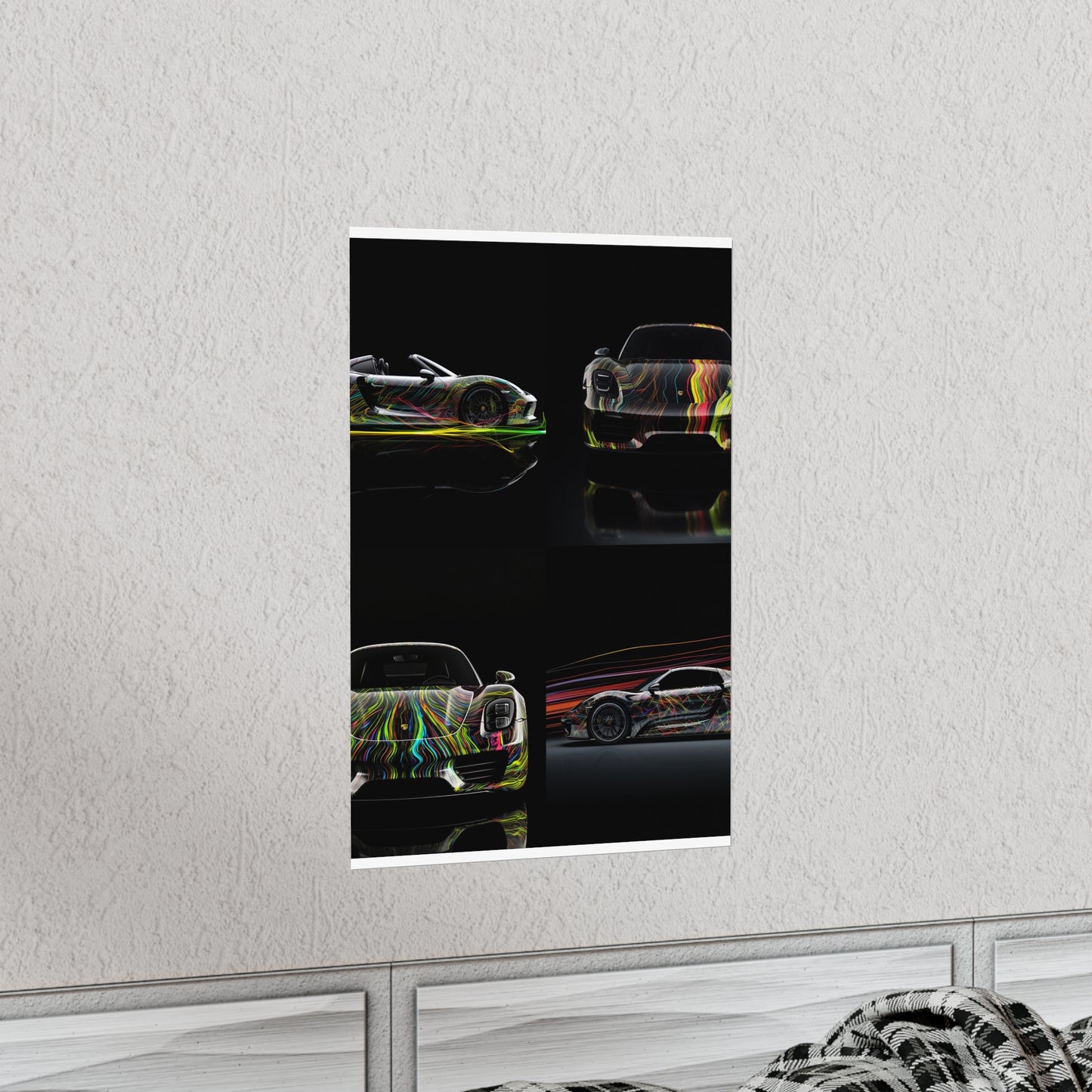 Premium Matte Vertical Posters Porsche Line 5