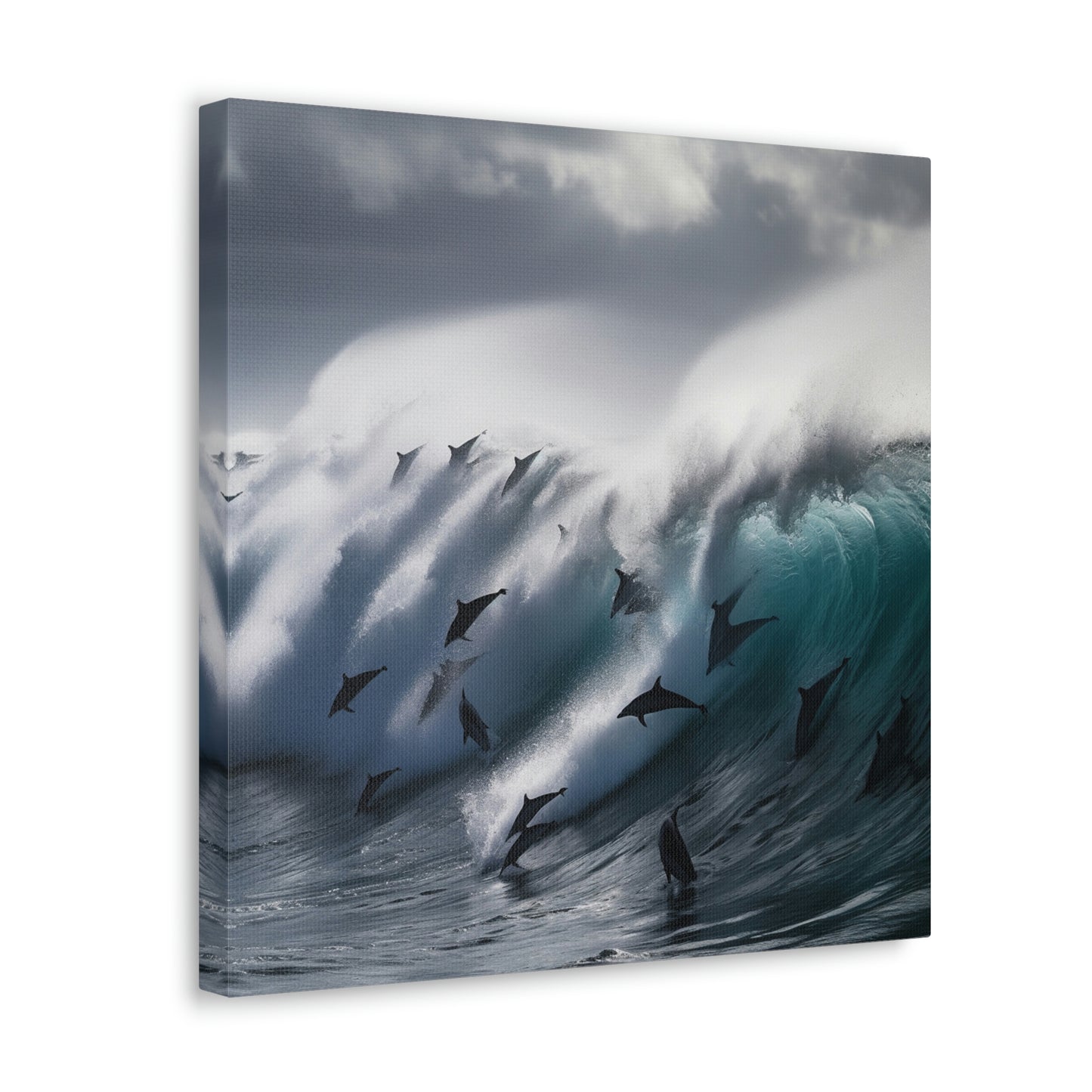 Canvas Gallery Wraps Dolphin Wave 1