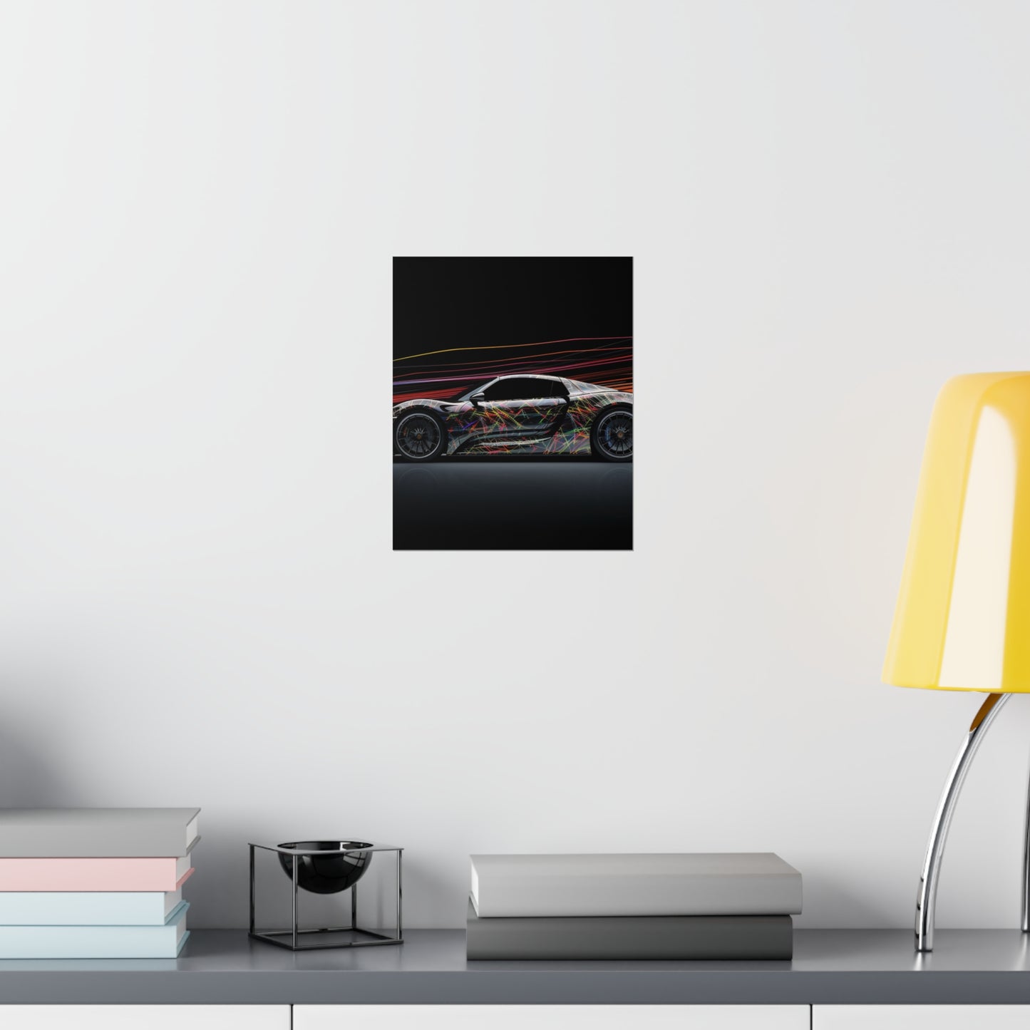 Premium Matte Vertical Posters Porsche Line 4