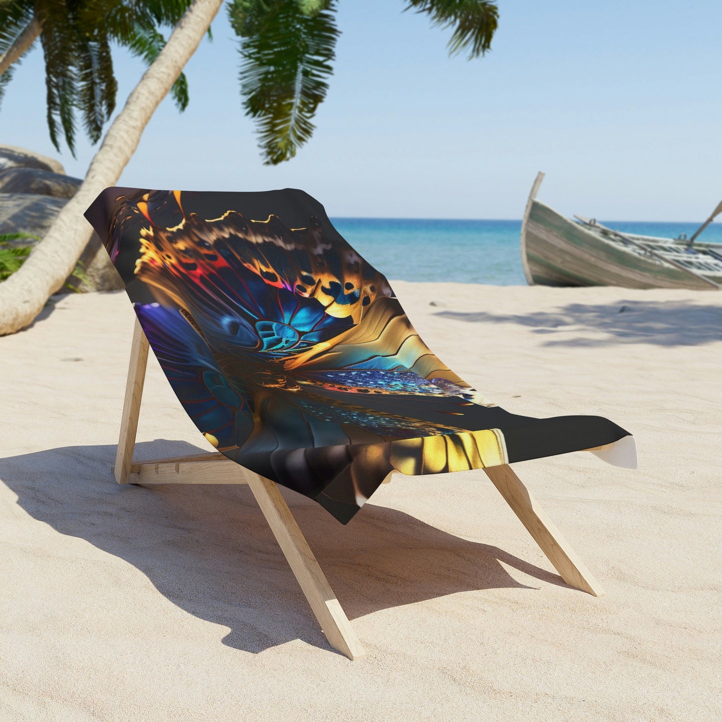 Beach Towel Colorful Butterfly Fluttering 4