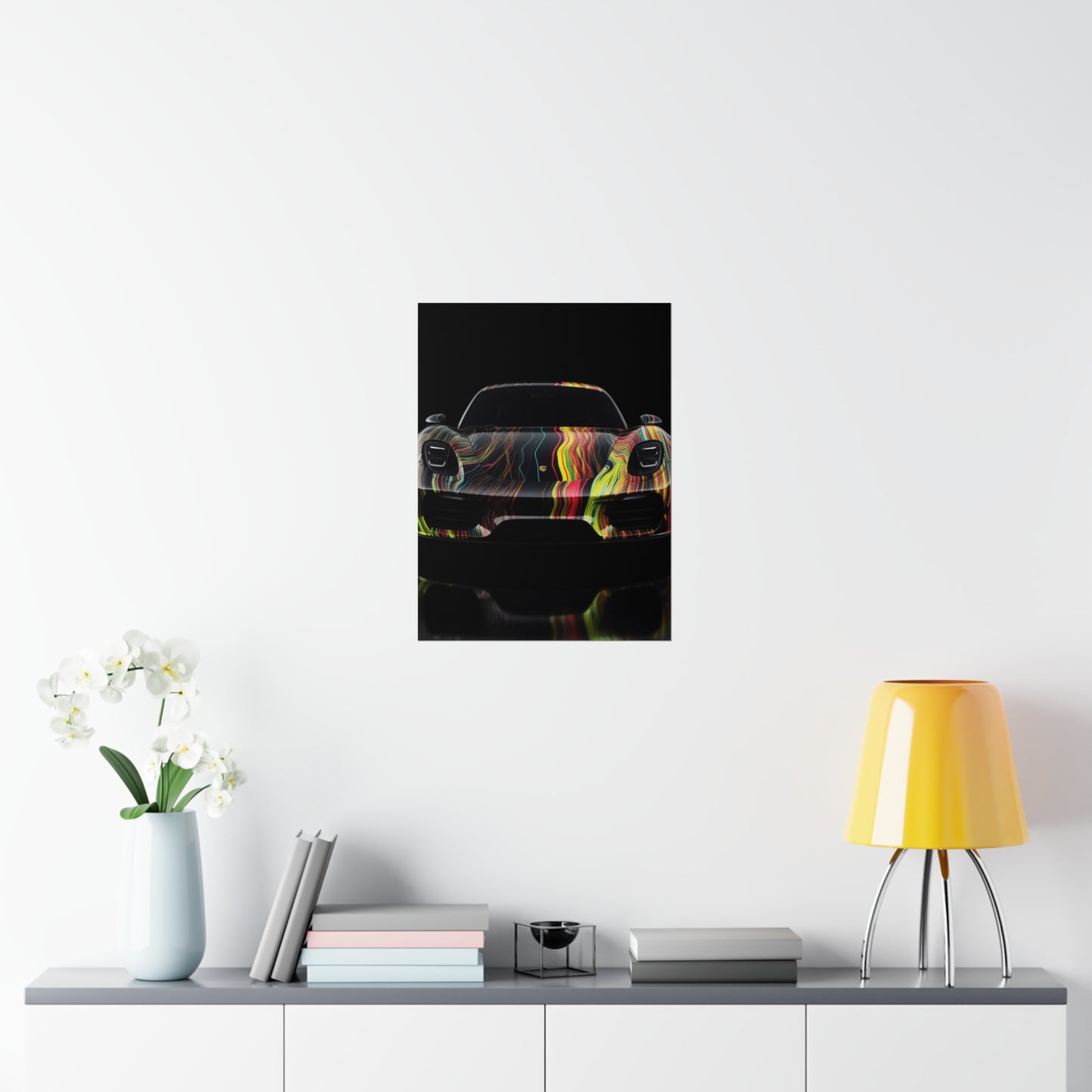 Premium Matte Vertical Posters Porsche Line 2