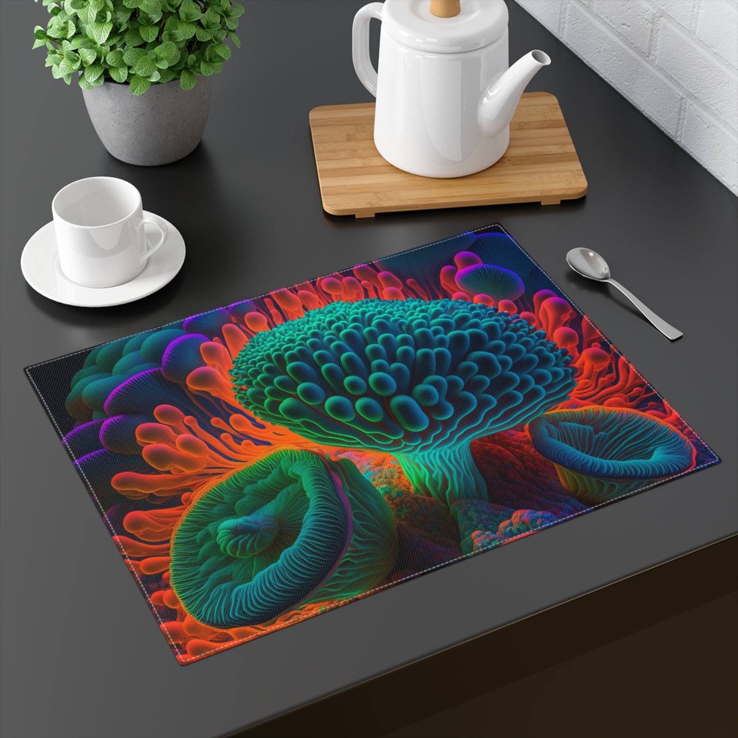 Placemat, 1pc Macro Reef Florescent 3