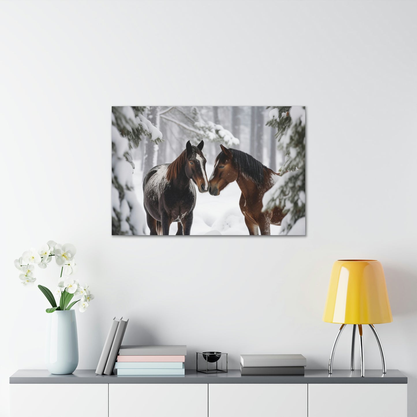 Canvas Gallery Wraps Horse Kiss 1