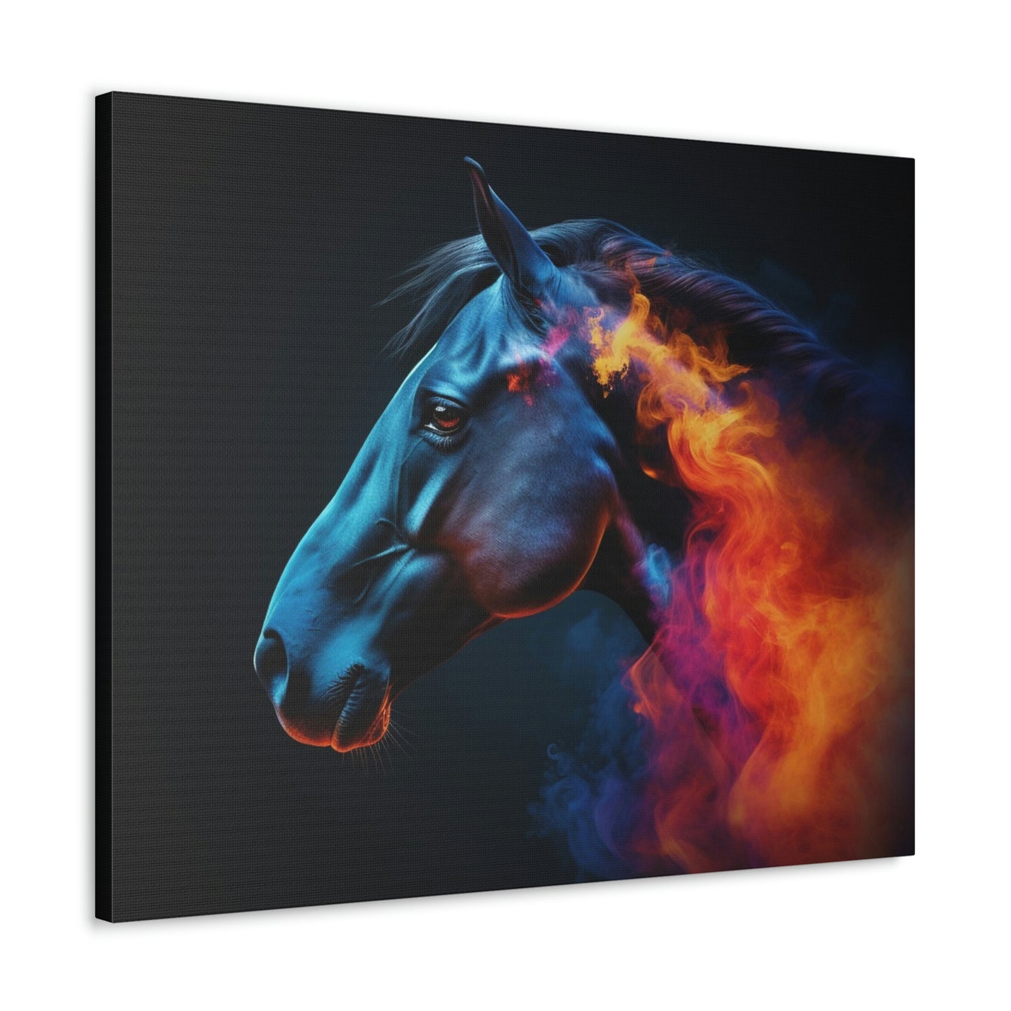 Canvas Gallery Wraps Neon Horses 4