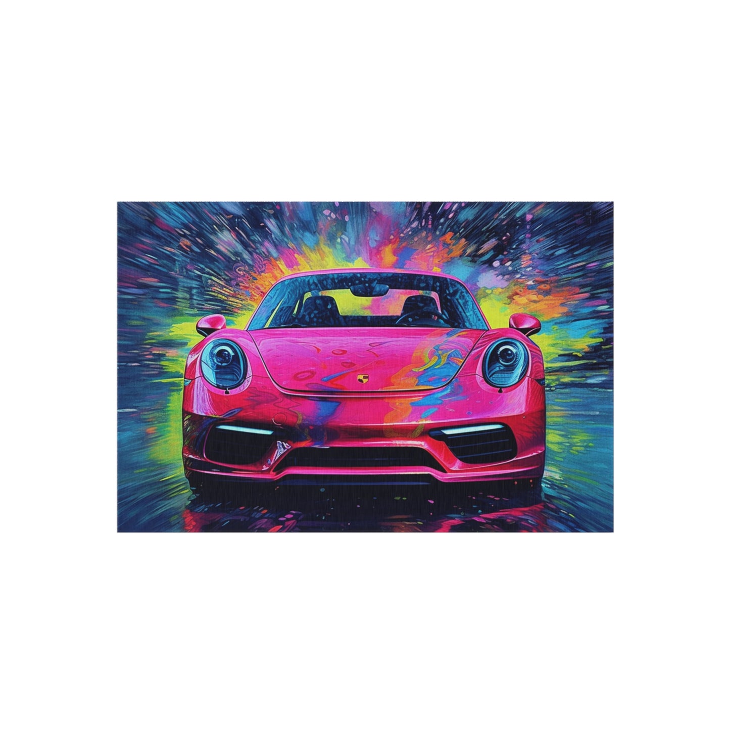 Outdoor Rug  Pink Porsche water fusion 3