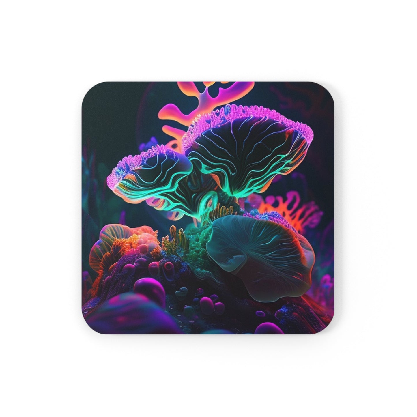 Cork Back Coaster Macro Coral Reef 4