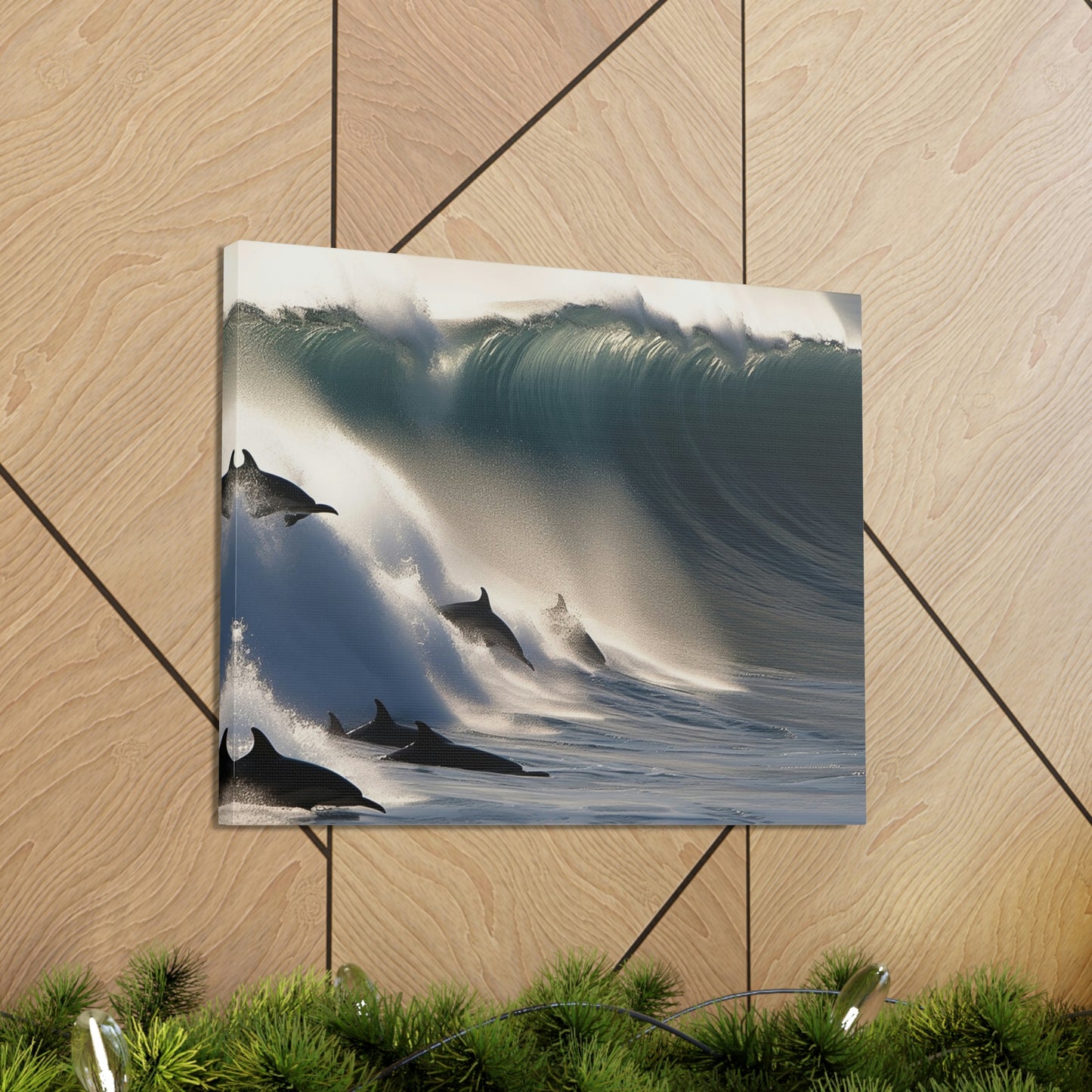 Canvas Gallery Wraps Dolphin Wave 2