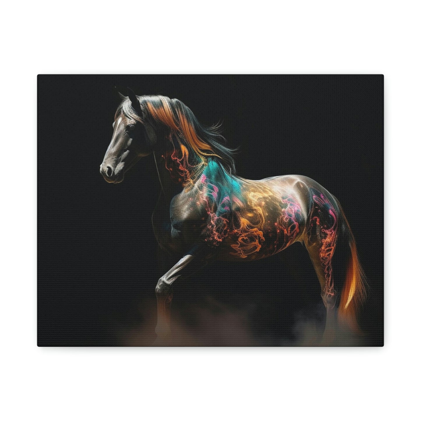 Canvas Gallery Wraps Horses smoke 4