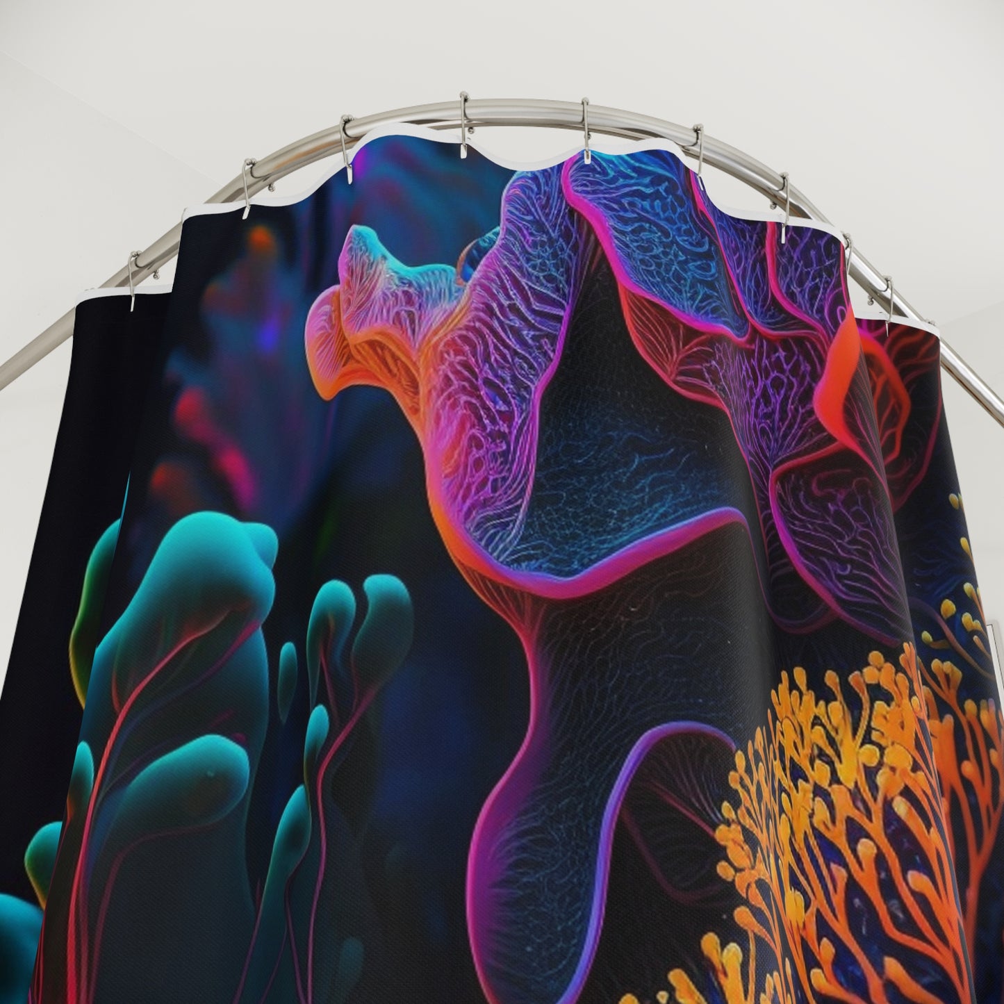 Polyester Shower Curtain Ocean Life Macro 2