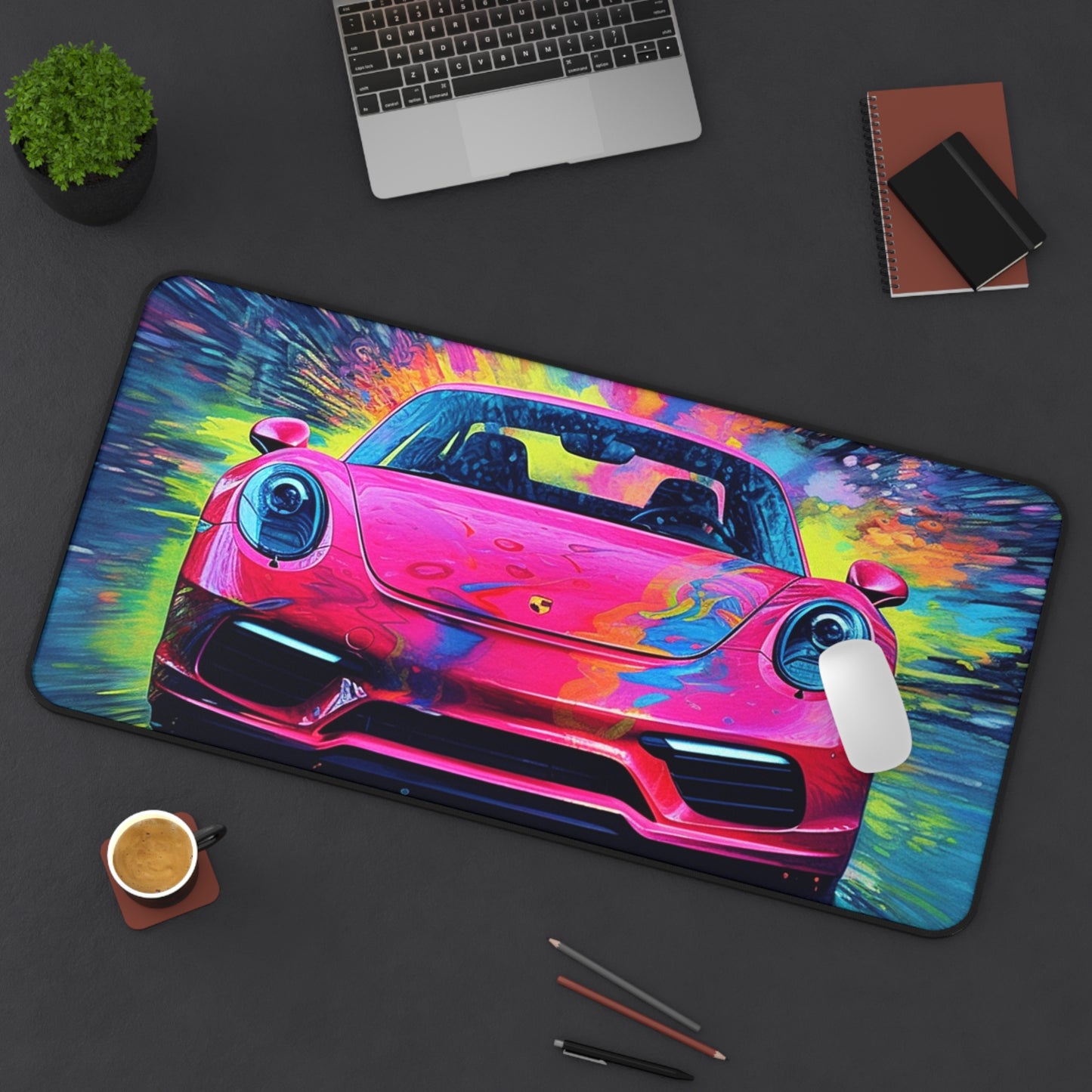 Desk Mat Pink Porsche Water Fusion 3