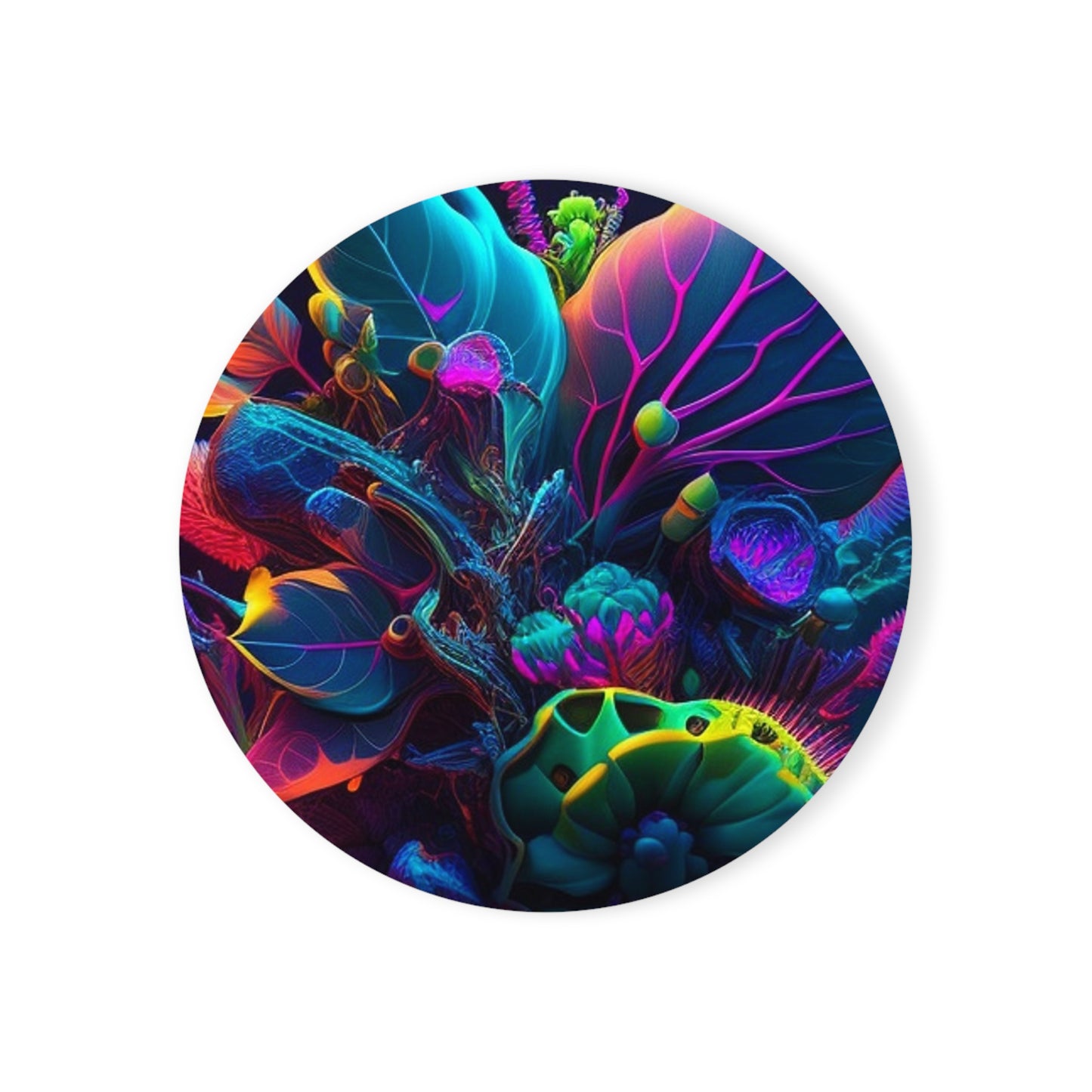 Cork Back Coaster Macro Coral Reef 3