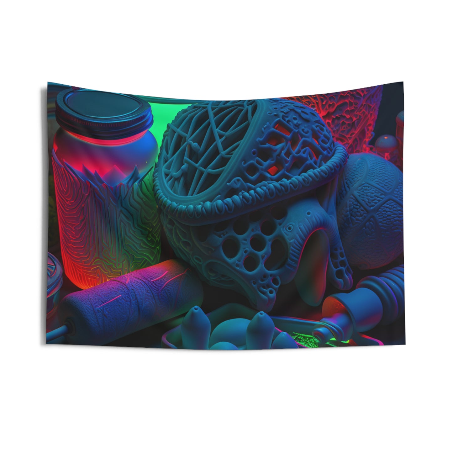 Indoor Wall Tapestries Neon Glow 1