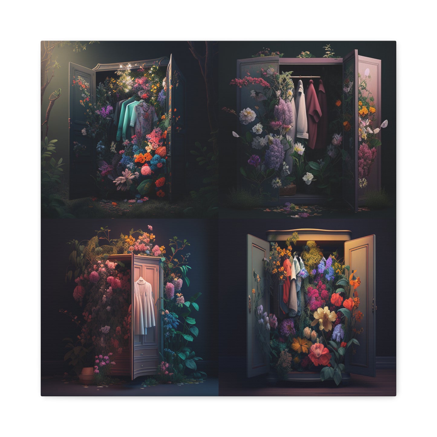 Canvas Gallery Wraps A Wardrobe Surrounded by Flowers 5