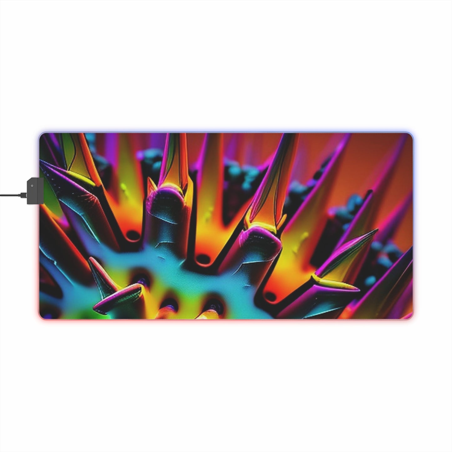 LED Gaming Mouse Pad  Macro Neon Spike 4