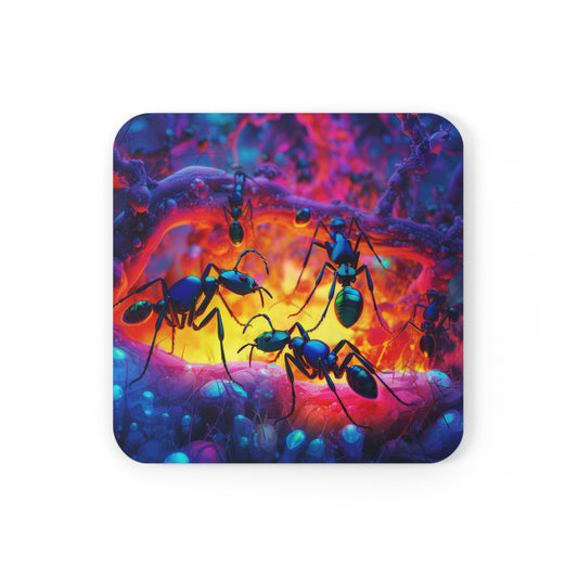 Corkwood Coaster Set Ants Home 3
