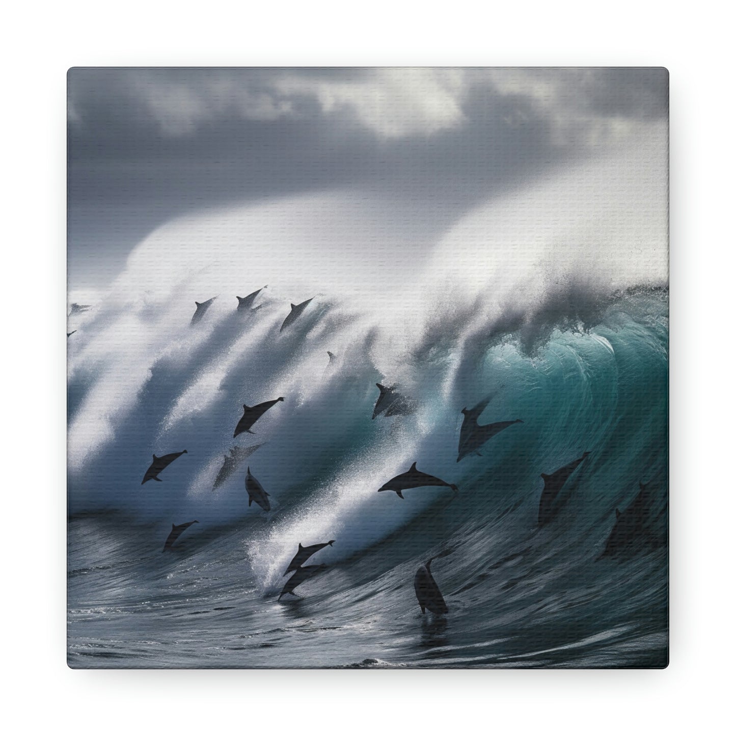 Canvas Gallery Wraps Dolphin Wave 1