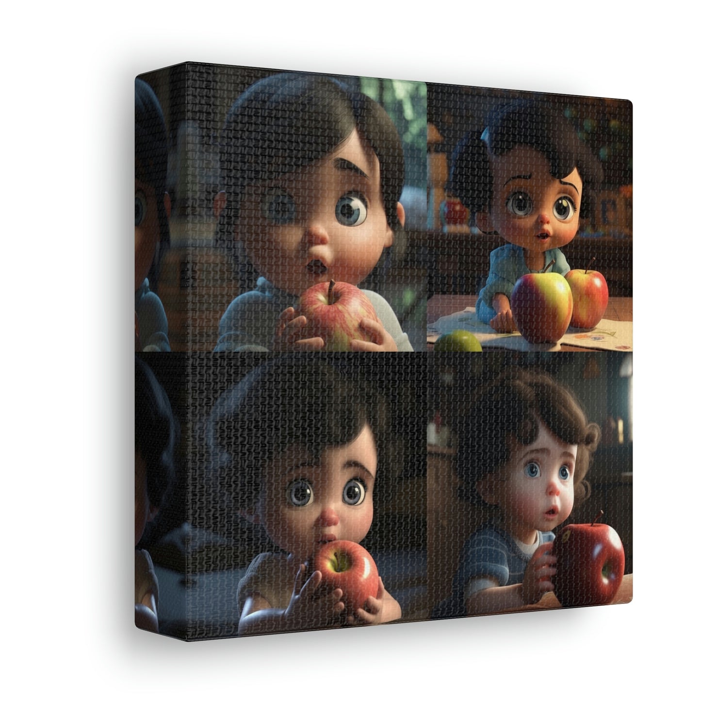 Canvas Gallery Wraps Girl apple 4 Pack