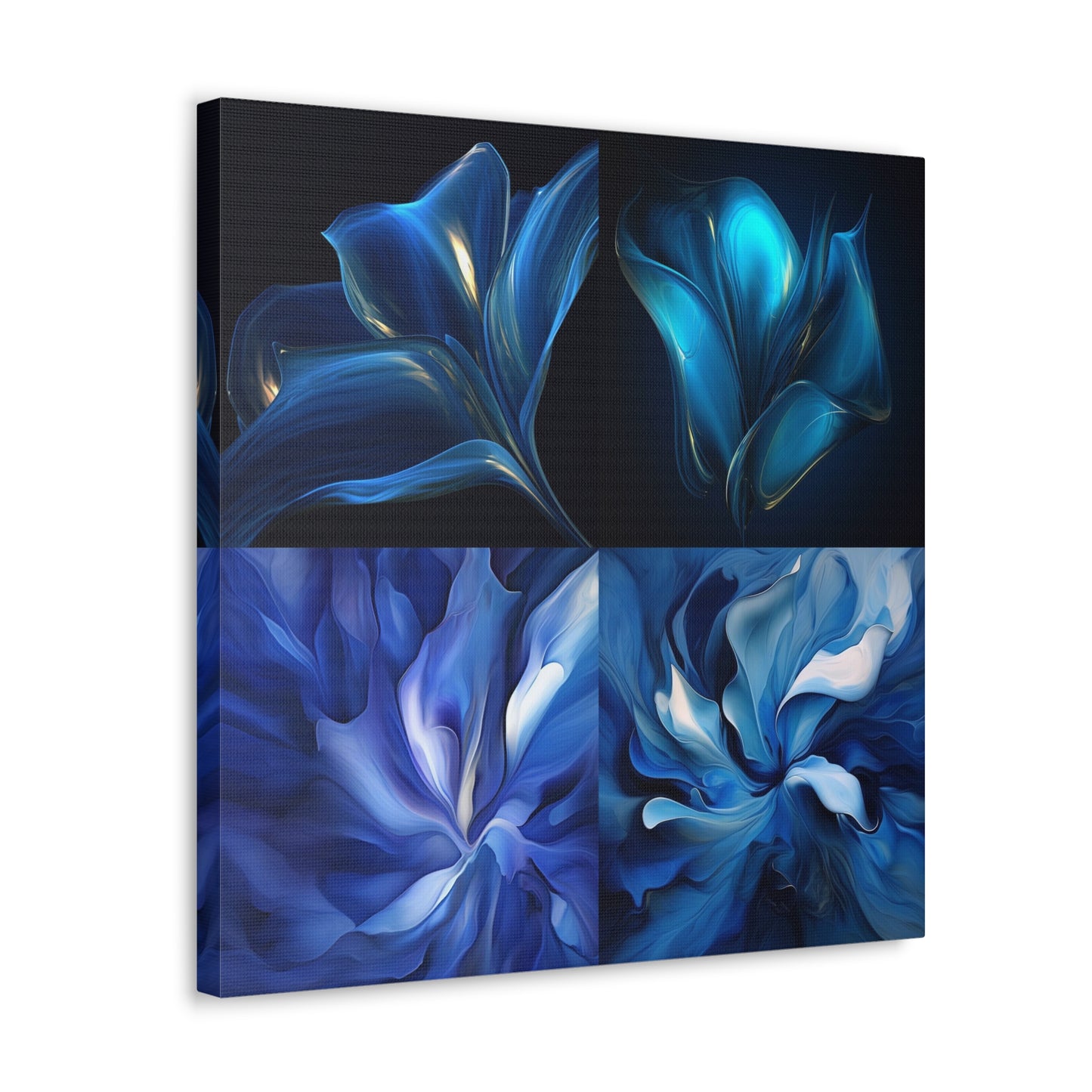 Canvas Gallery Wraps Abstract Blue Tulip 5