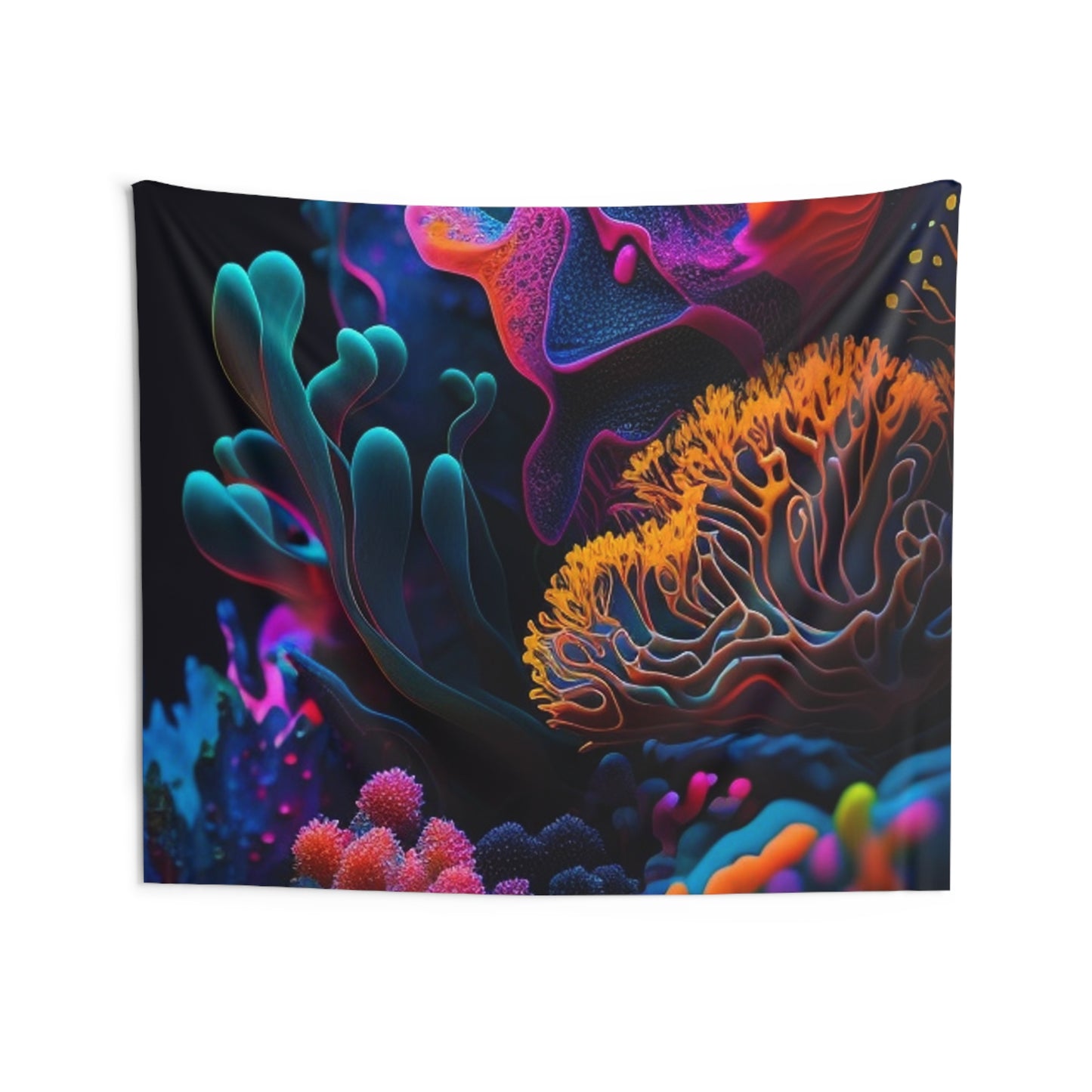 Indoor Wall Tapestries Macro Coral Reef 2