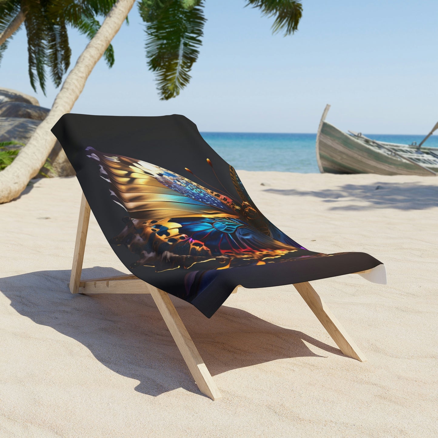 Beach Towel Colorful Butterfly Fluttering 4