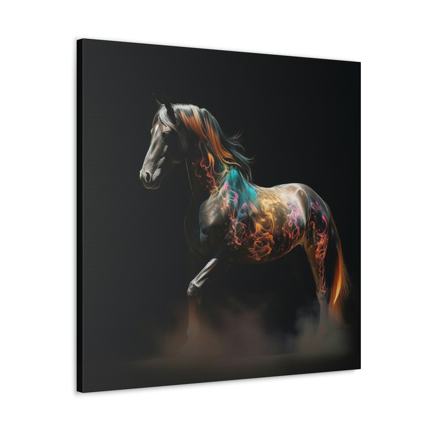 Canvas Gallery Wraps Horses smoke 4