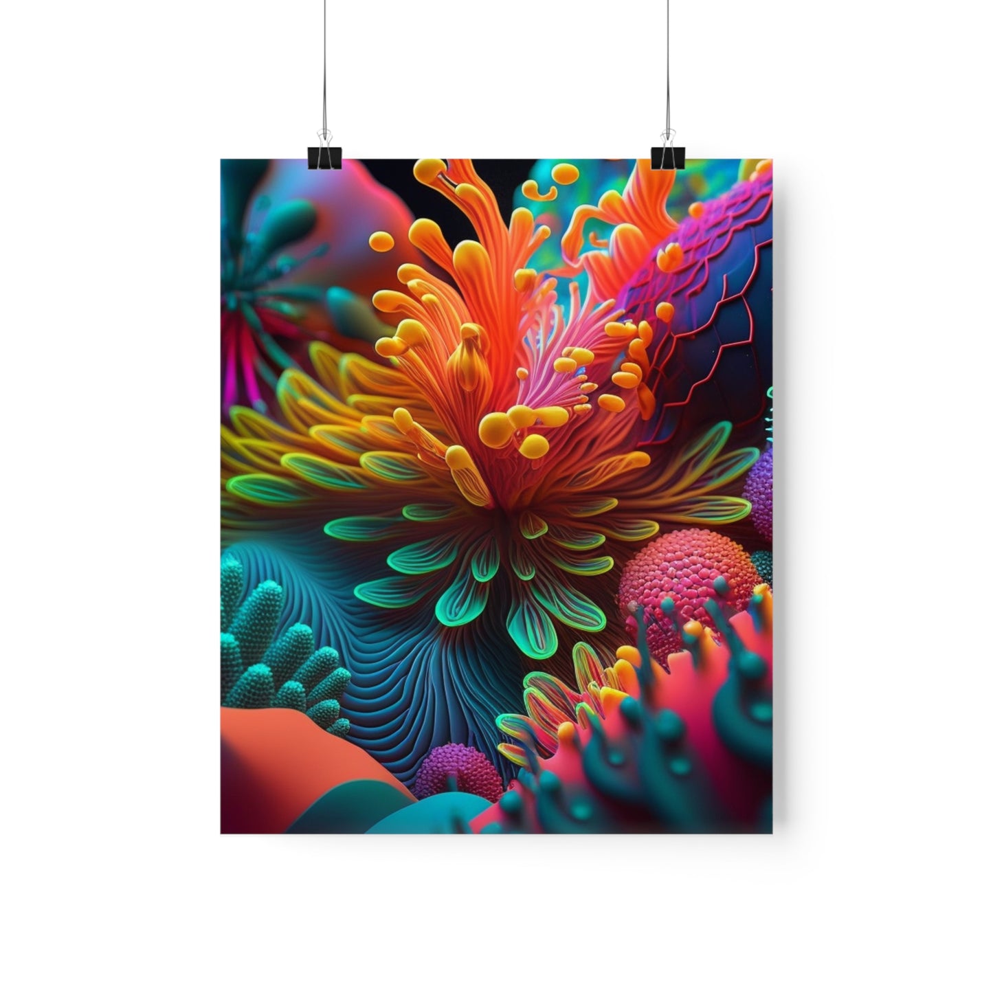 Premium Matte Vertical Posters Ocean Life Macro 3