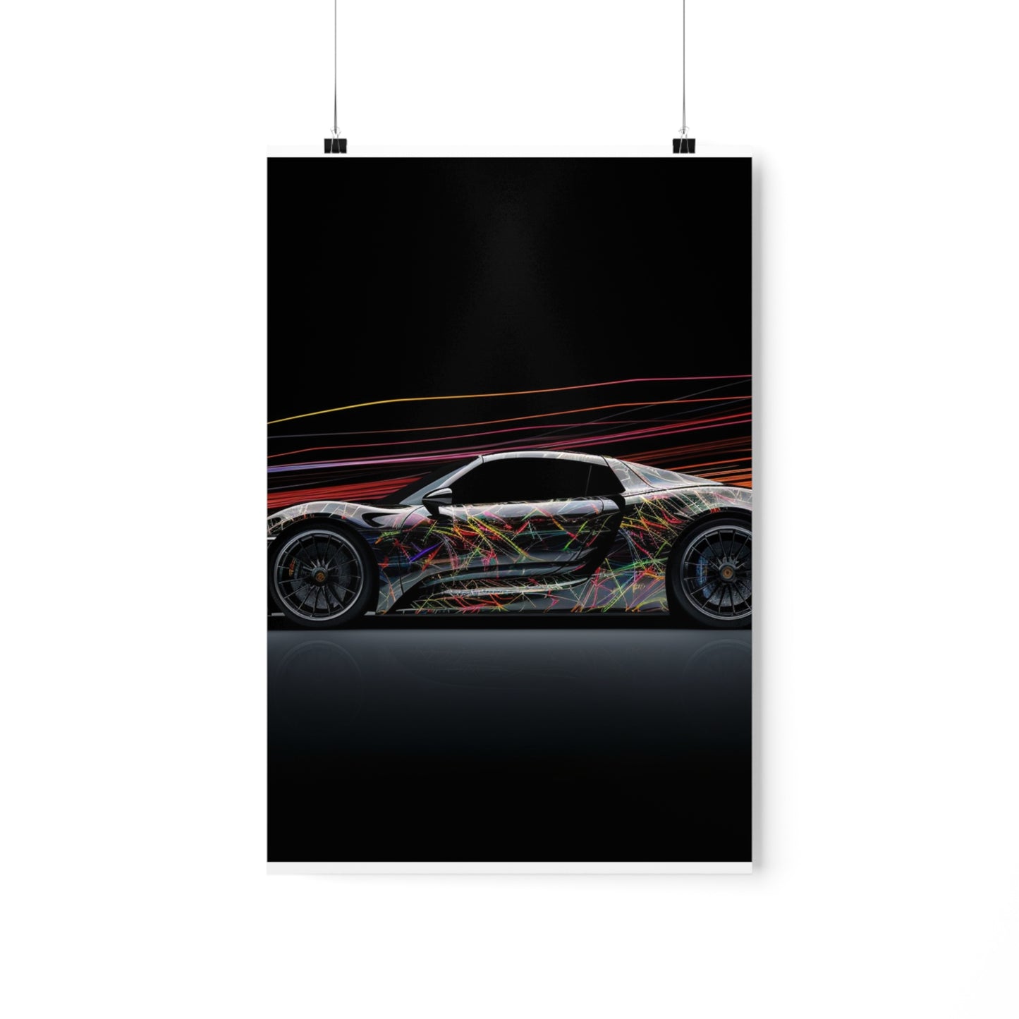 Premium Matte Vertical Posters Porsche Line 4