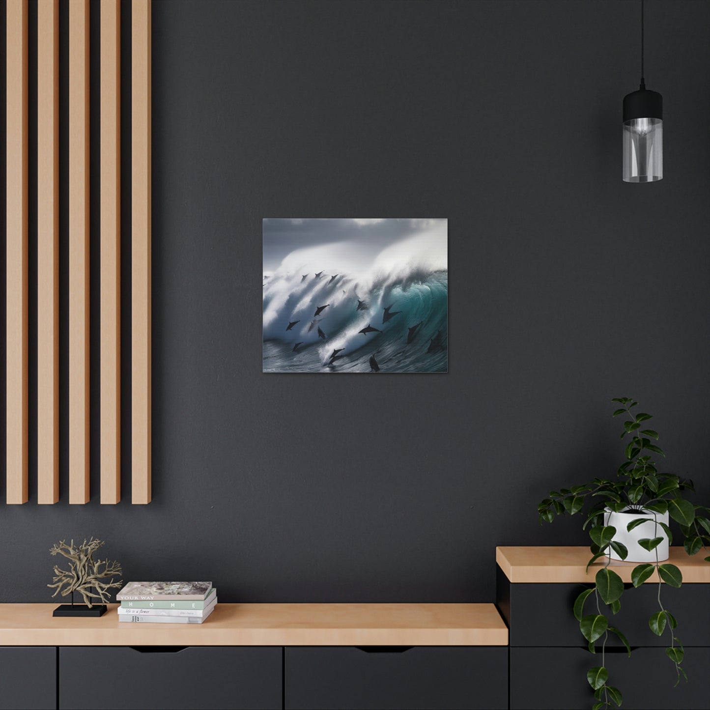 Canvas Gallery Wraps Dolphin Wave 1