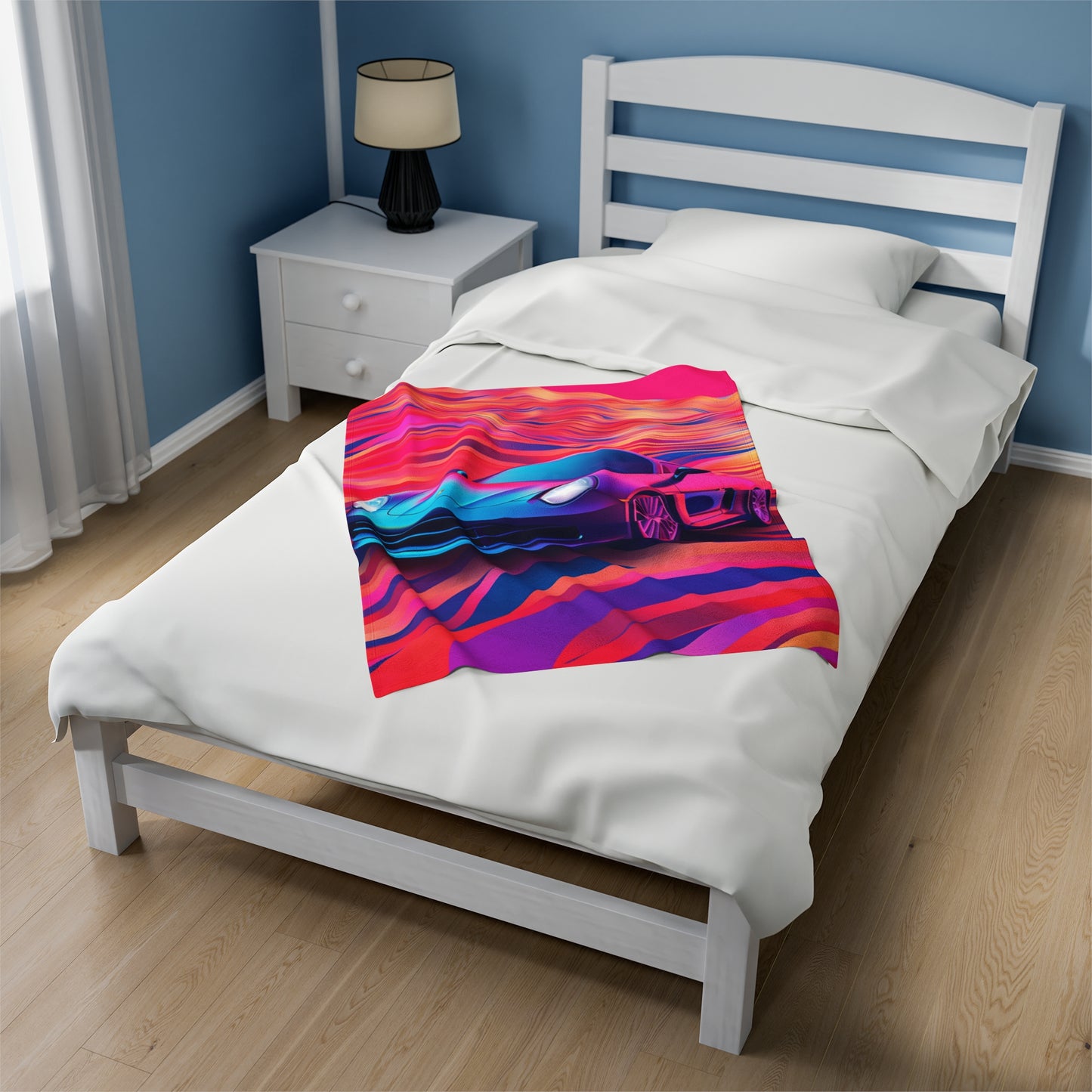 Velveteen Plush Blanket Porsche Water Fusion 3